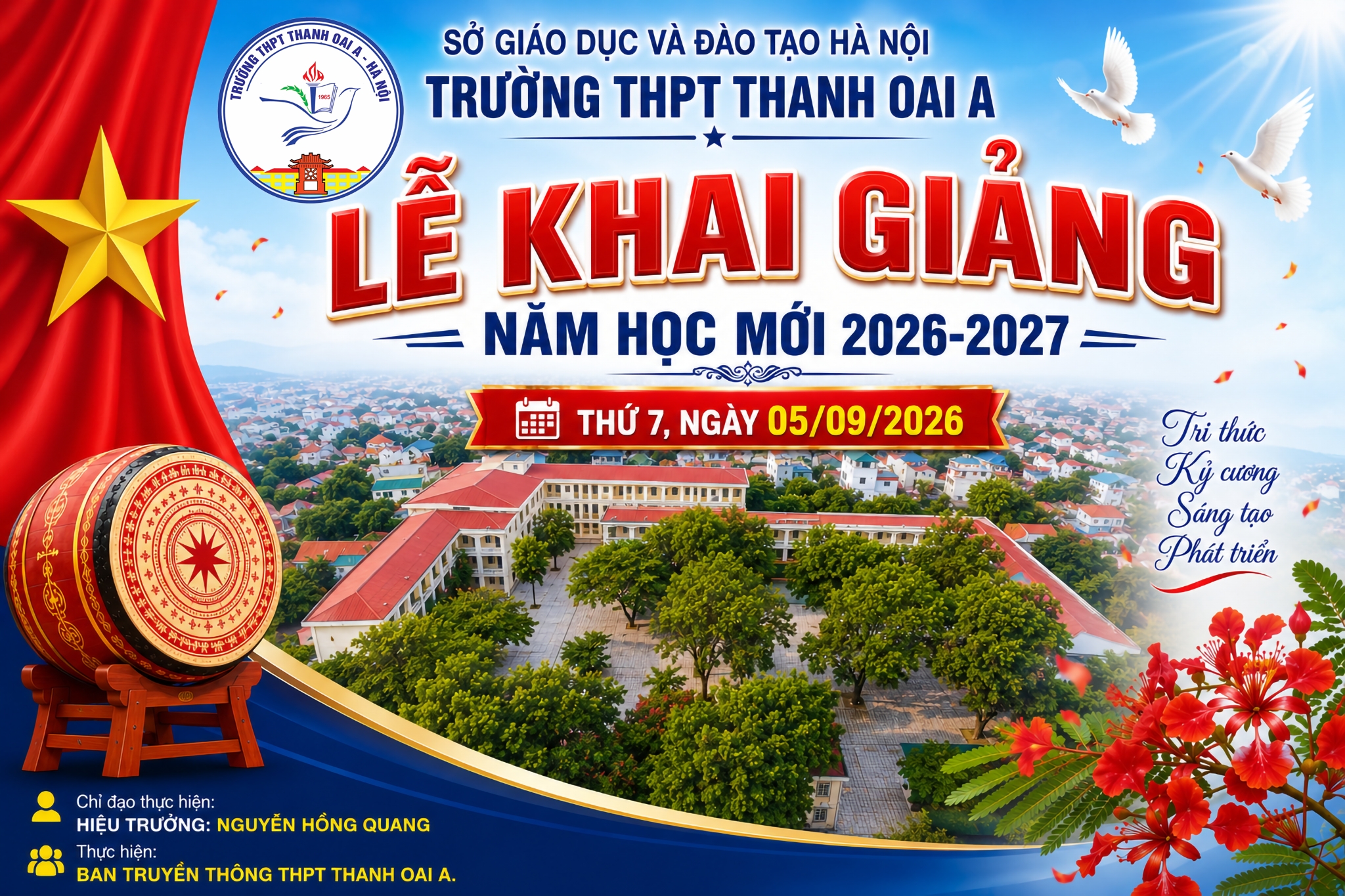 Trực tiếp lễ khai giảng năm học 2026-2027 THPT Thanh Oai A